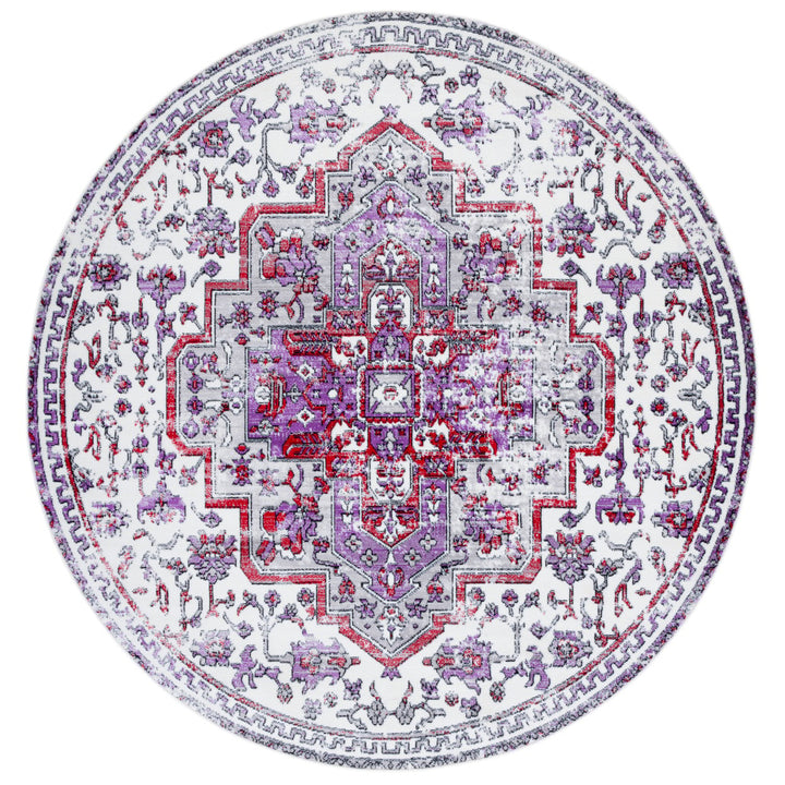 SAFAVIEH Skyler Collection SKY111V Ivory / Purple Rug Image 1