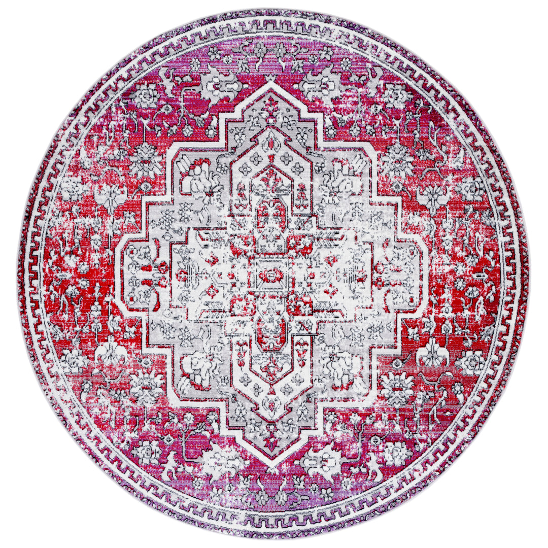 SAFAVIEH Skyler Collection SKY101Q Red / Ivory Rug Image 4