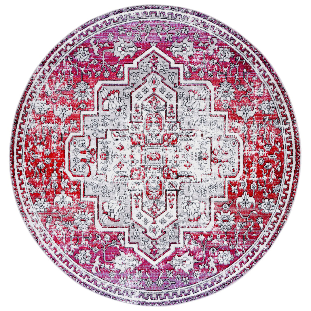 SAFAVIEH Skyler Collection SKY101Q Red / Ivory Rug Image 1