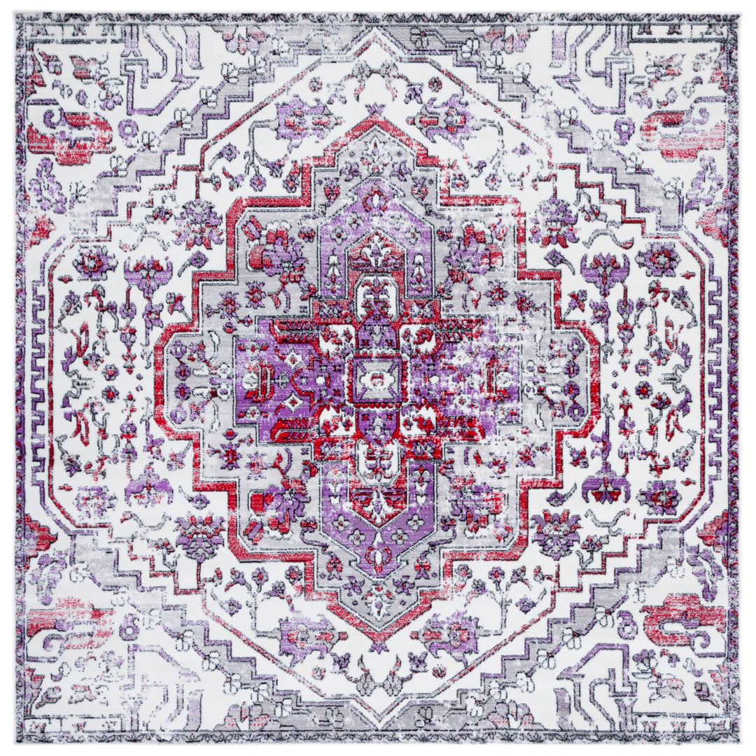 SAFAVIEH Skyler Collection SKY111V Ivory / Purple Rug Image 5