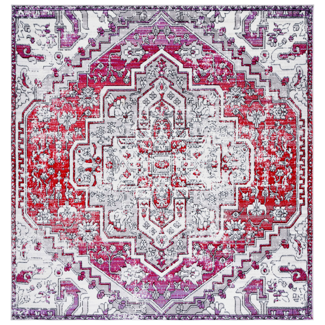 SAFAVIEH Skyler Collection SKY101Q Red / Ivory Rug Image 6