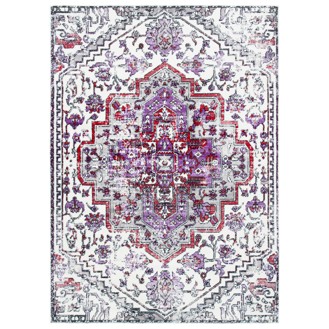 SAFAVIEH Skyler Collection SKY111V Ivory / Purple Rug Image 9