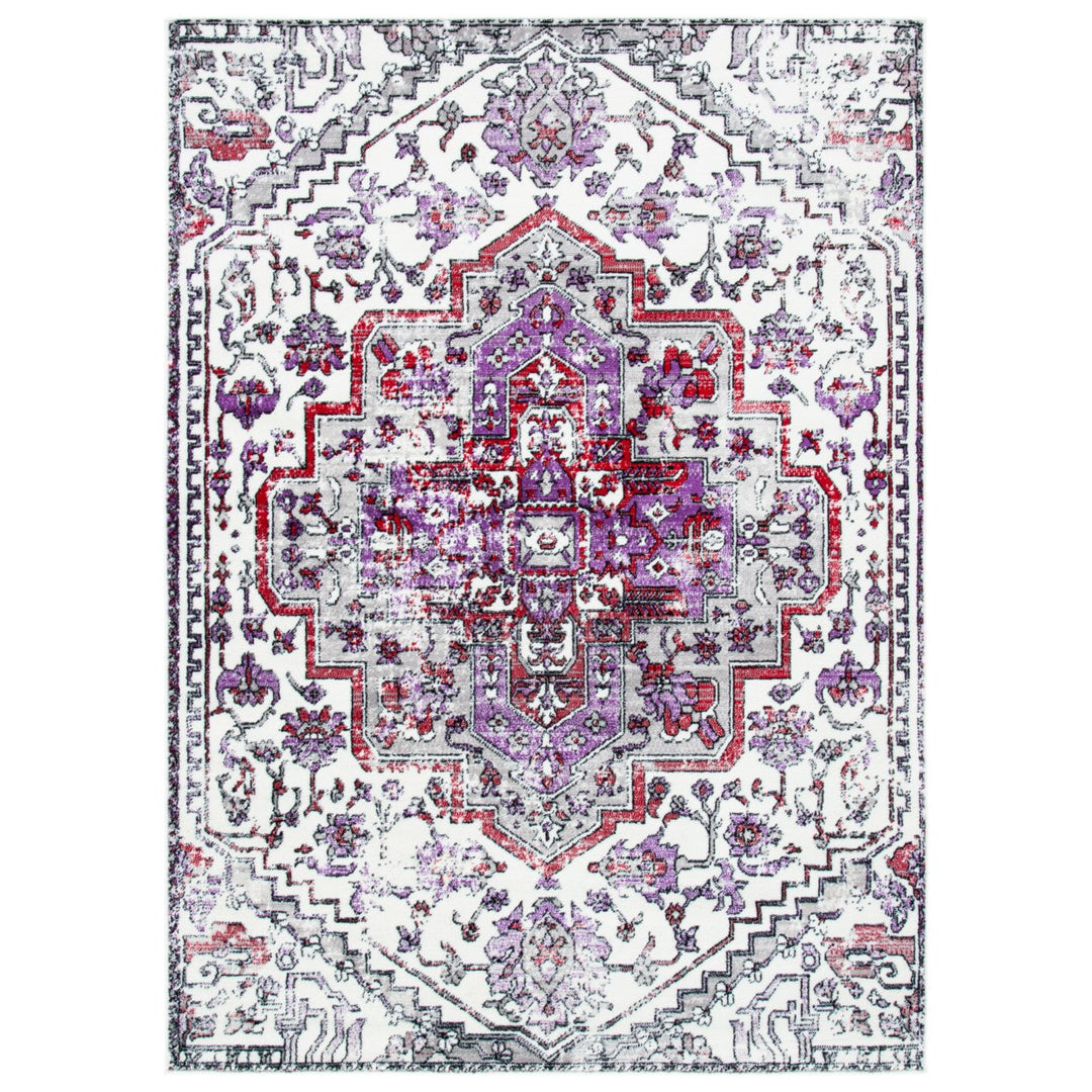 SAFAVIEH Skyler Collection SKY111V Ivory / Purple Rug Image 1