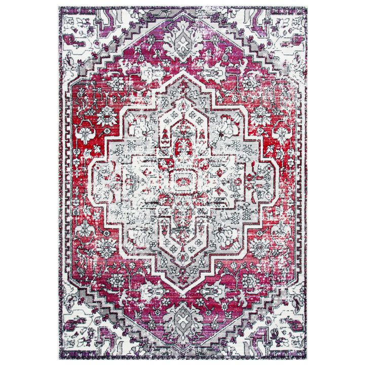 SAFAVIEH Skyler Collection SKY101Q Red / Ivory Rug Image 10