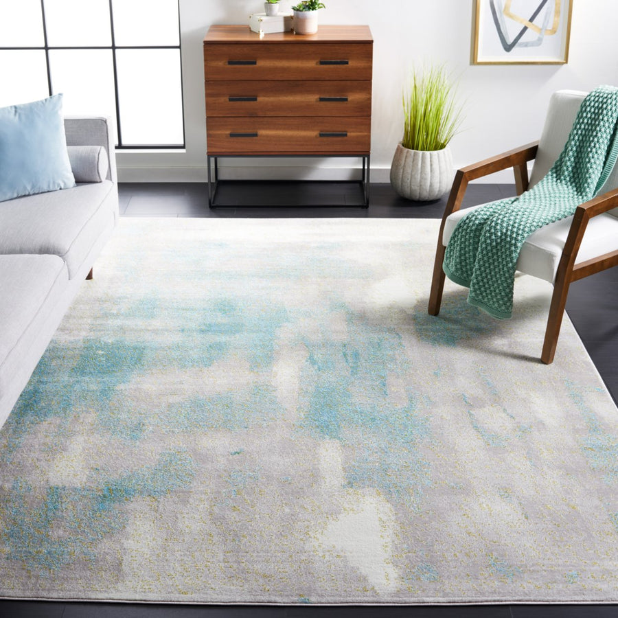 SAFAVIEH Skyler Collection SKY141F Grey / Green Rug Image 1