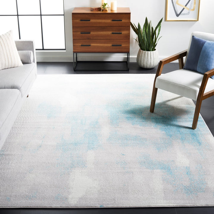 SAFAVIEH Skyler Collection SKY141M Grey / Blue Rug Image 1