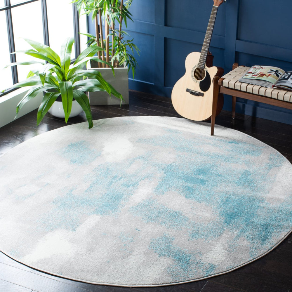 SAFAVIEH Skyler Collection SKY141M Grey / Blue Rug Image 2