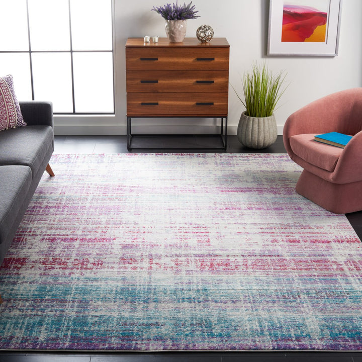 SAFAVIEH Skyler Collection SKY183V Silver / Purple Rug Image 1