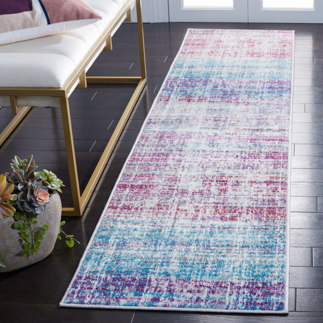 SAFAVIEH Skyler Collection SKY183V Silver / Purple Rug Image 3