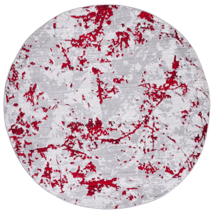 SAFAVIEH Skyler Collection SKY186Q Grey / Red Rug Image 4