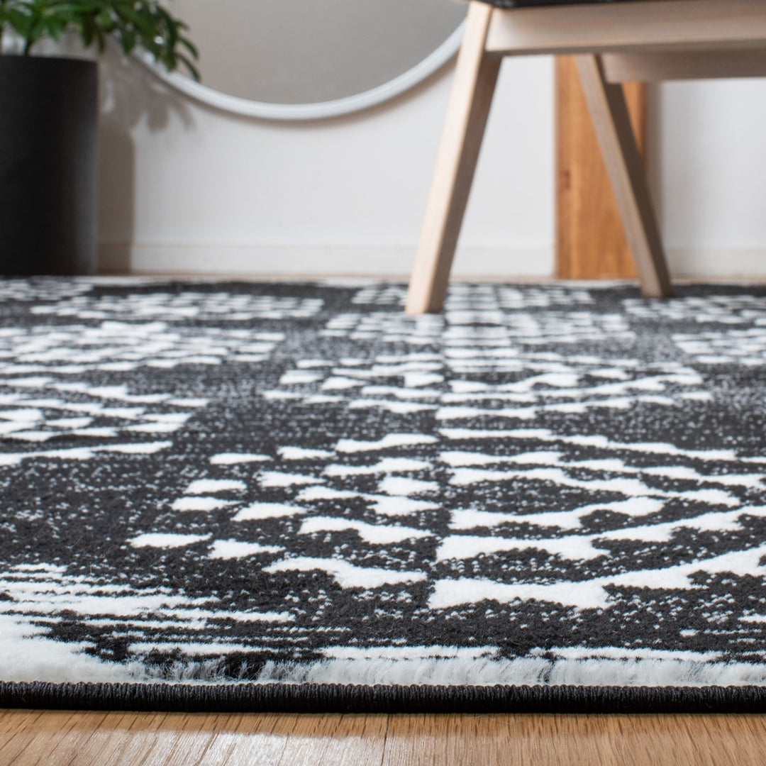 SAFAVIEH Skyler Collection SKY179Z Black / Ivory Rug Image 8