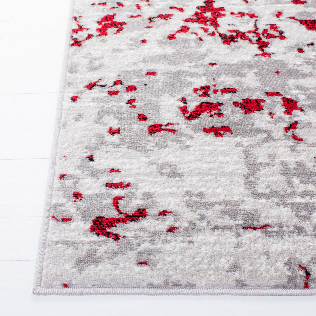 SAFAVIEH Skyler Collection SKY186Q Grey / Red Rug Image 7