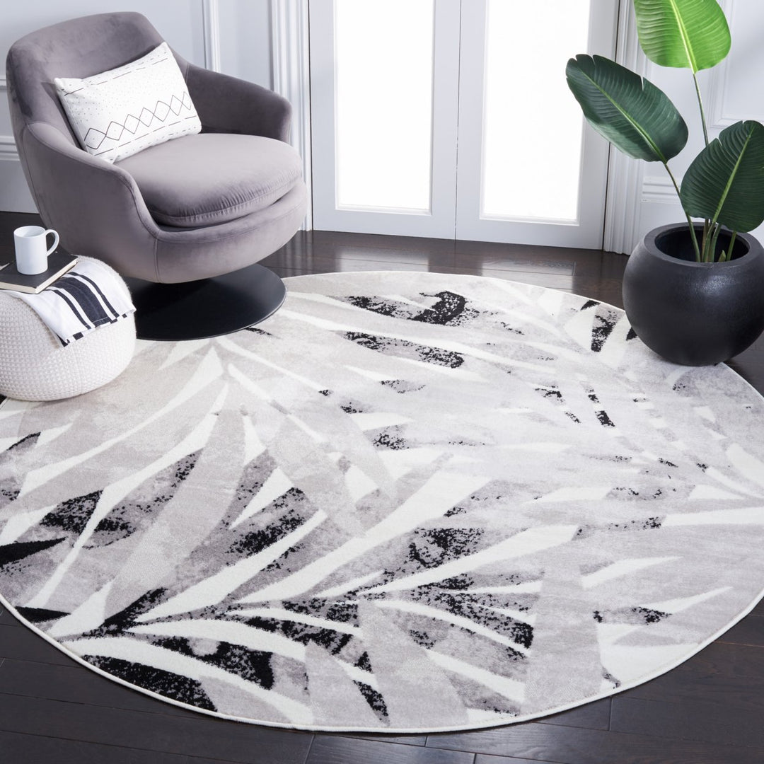 SAFAVIEH Skyler Collection SKY189A Ivory / Black Rug Image 2