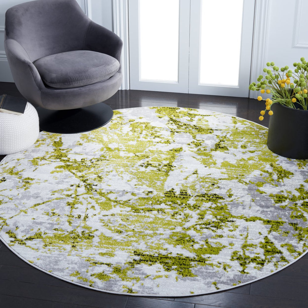 SAFAVIEH Skyler Collection SKY186Y Grey / Green Rug Image 2