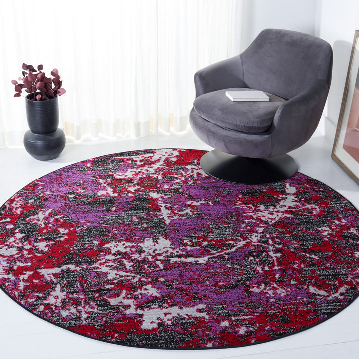 SAFAVIEH Skyler Collection SKY186V Black / Purple Rug Image 2