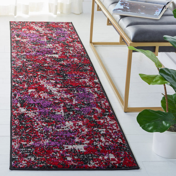 SAFAVIEH Skyler Collection SKY186V Black / Purple Rug Image 3