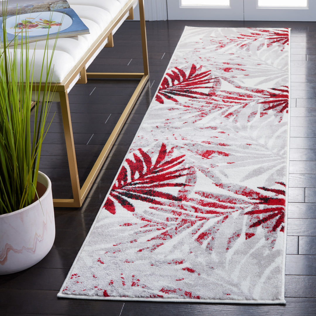 SAFAVIEH Skyler Collection SKY189Q Grey / Red Rug Image 3