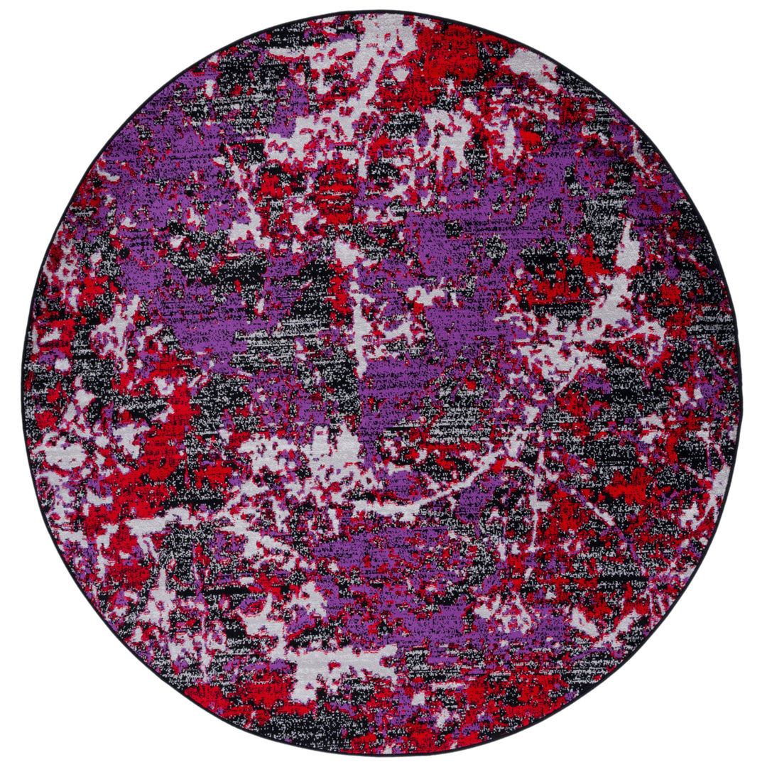 SAFAVIEH Skyler Collection SKY186V Black / Purple Rug Image 4