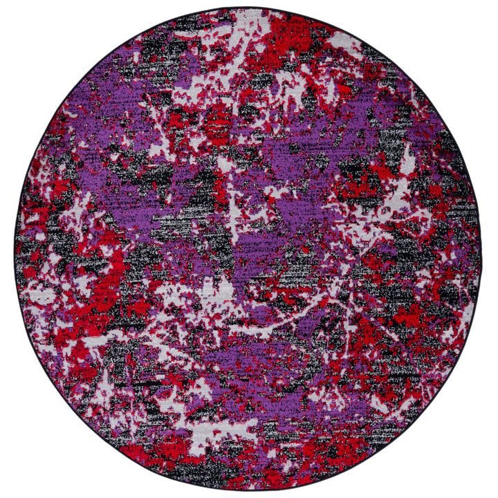 SAFAVIEH Skyler Collection SKY186V Black / Purple Rug Image 1