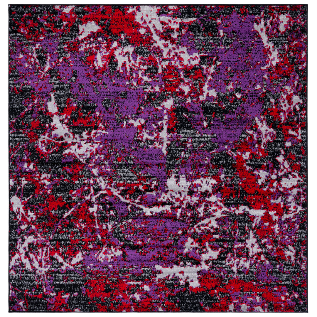 SAFAVIEH Skyler Collection SKY186V Black / Purple Rug Image 6