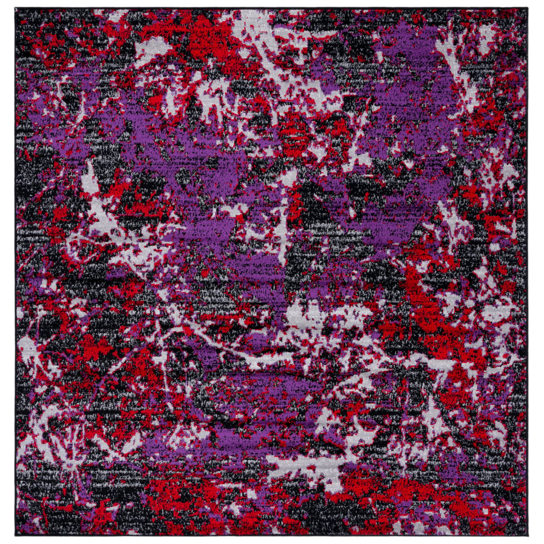 SAFAVIEH Skyler Collection SKY186V Black / Purple Rug Image 1