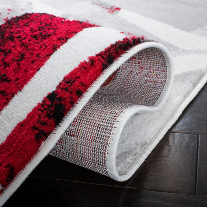 SAFAVIEH Skyler Collection SKY189Q Grey / Red Rug Image 9