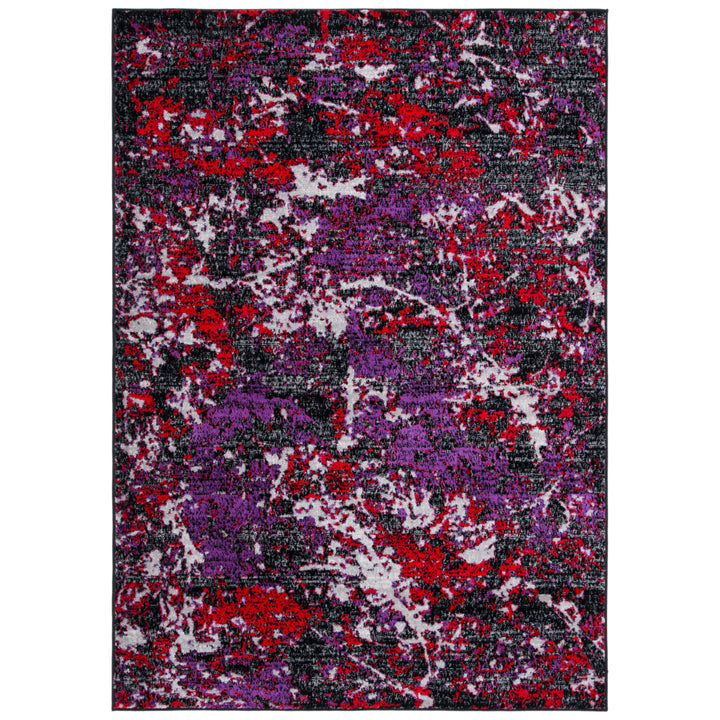 SAFAVIEH Skyler Collection SKY186V Black / Purple Rug Image 10