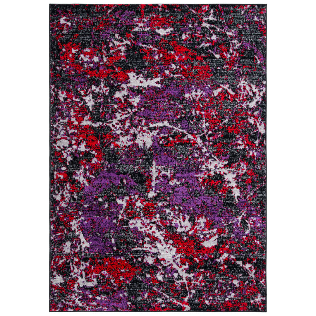 SAFAVIEH Skyler Collection SKY186V Black / Purple Rug Image 1