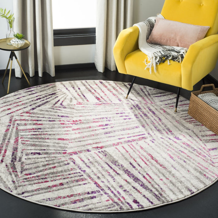 SAFAVIEH Skyler Collection SKY191P Grey / Pink Rug Image 2