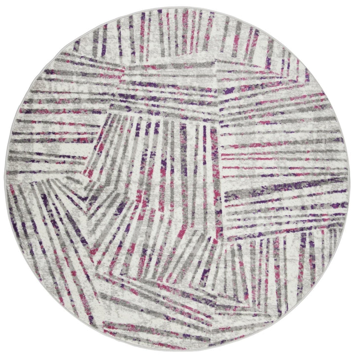 SAFAVIEH Skyler Collection SKY191P Grey / Pink Rug Image 4