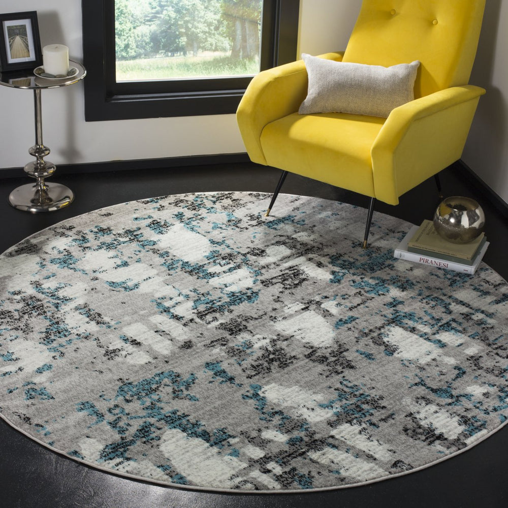 SAFAVIEH Skyler Collection SKY193B Grey / Blue Rug Image 2