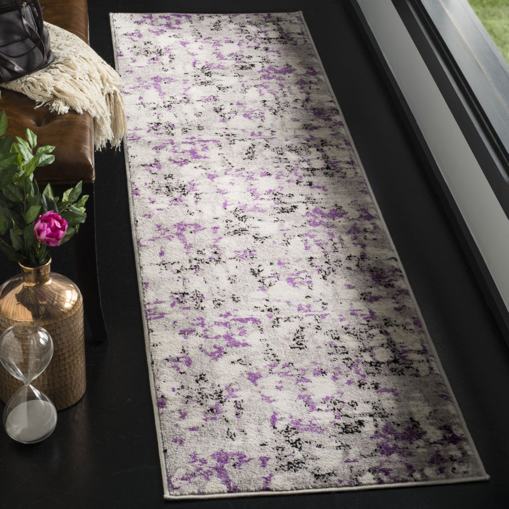 SAFAVIEH Skyler Collection SKY193R Grey / Purple Rug Image 2