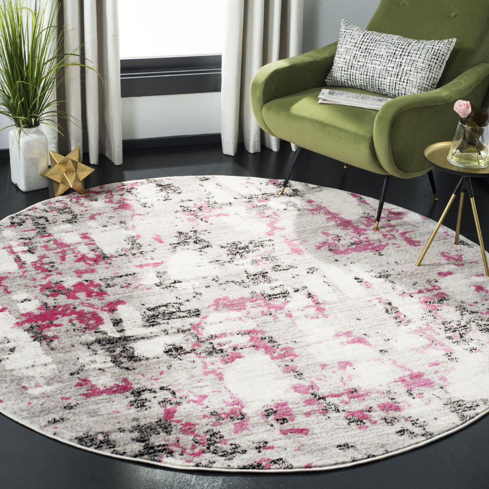 SAFAVIEH Skyler Collection SKY193P Grey / Pink Rug Image 2