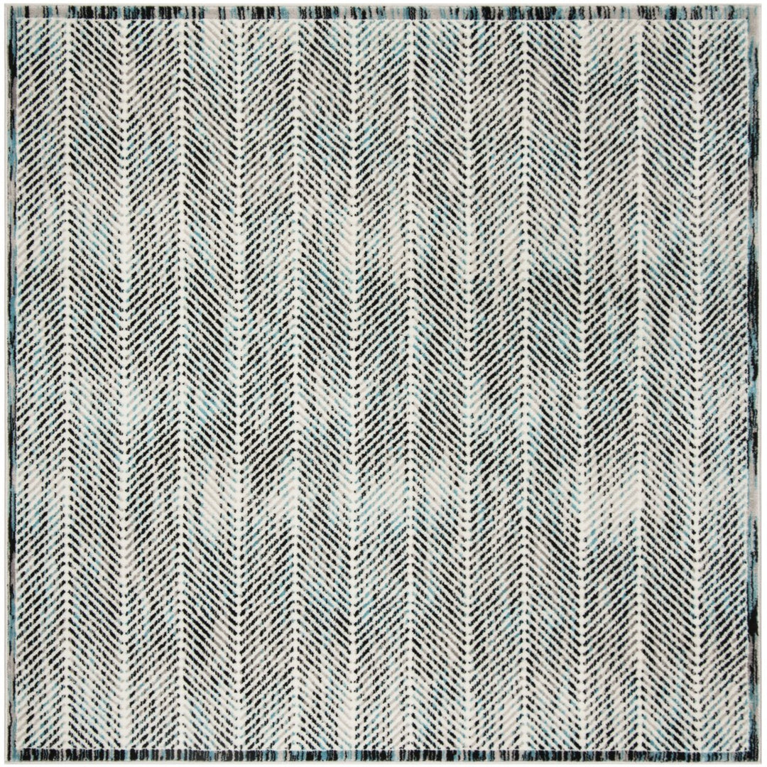 SAFAVIEH Skyler Collection SKY194B Grey / Blue Rug Image 1