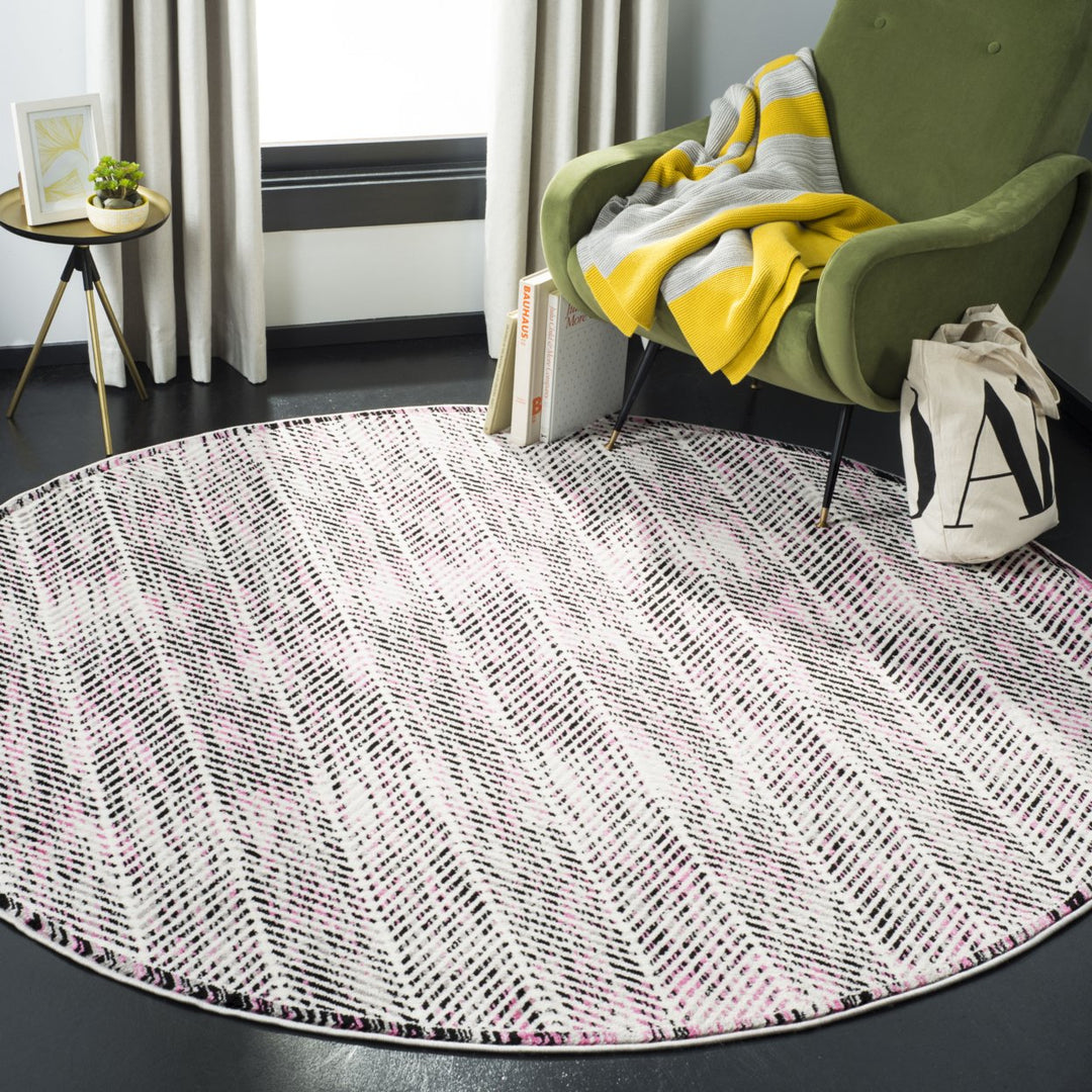 SAFAVIEH Skyler Collection SKY194P Grey / Pink Rug Image 2