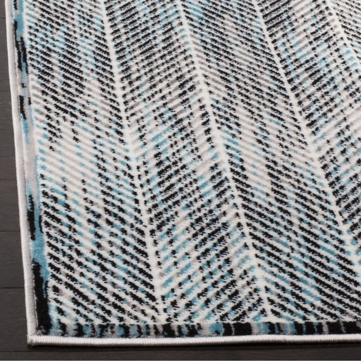 SAFAVIEH Skyler Collection SKY194B Grey / Blue Rug Image 7