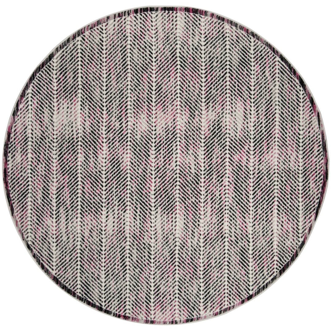 SAFAVIEH Skyler Collection SKY194P Grey / Pink Rug Image 4