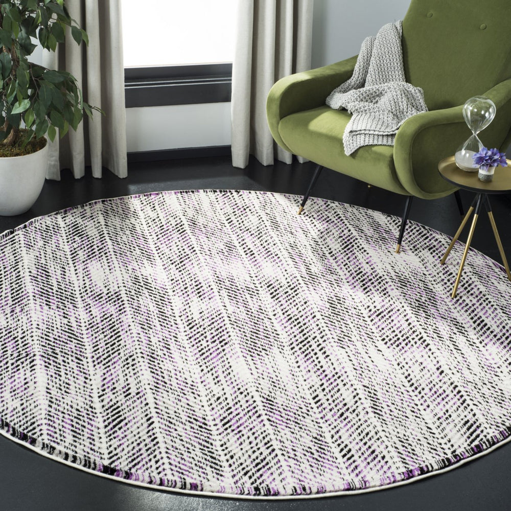 SAFAVIEH Skyler Collection SKY194R Grey / Purple Rug Image 2