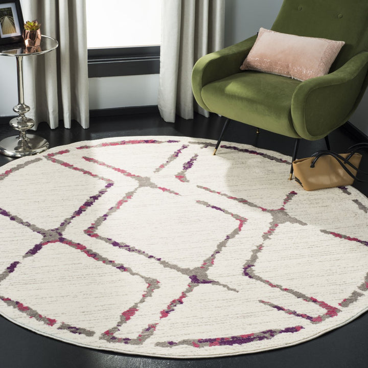 SAFAVIEH Skyler Collection SKY197F Ivory / Pink Rug Image 2