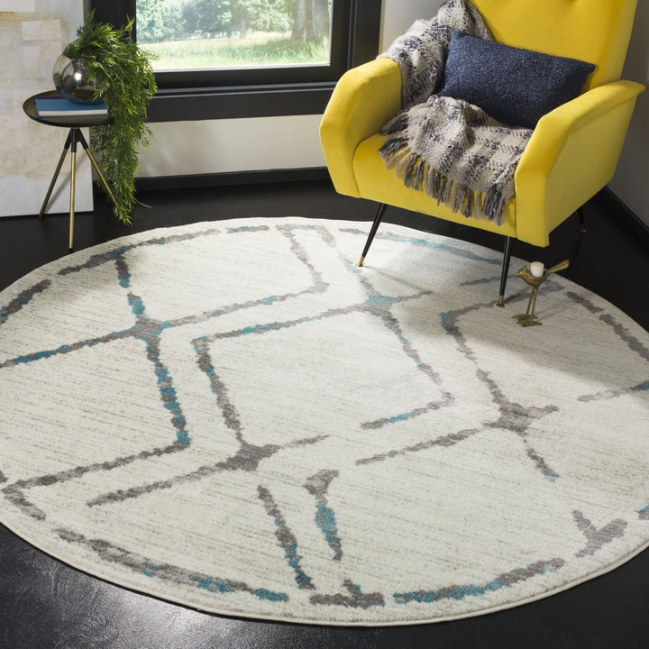 SAFAVIEH Skyler Collection SKY197D Ivory / Blue Rug Image 2