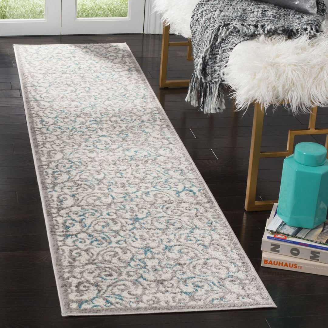 SAFAVIEH Skyler Collection SKY198D Ivory / Blue Rug Image 3