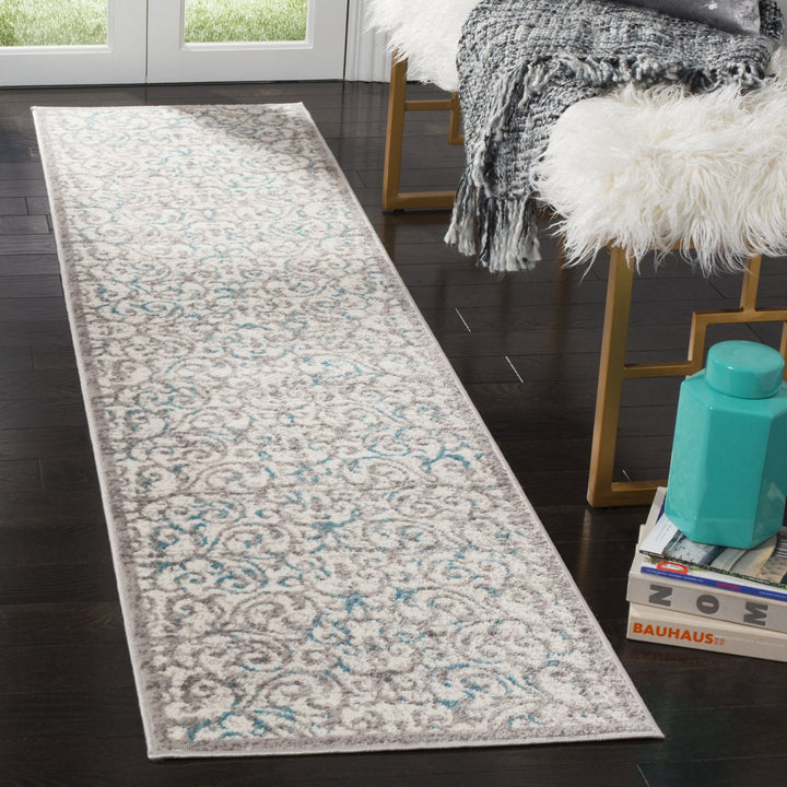 SAFAVIEH Skyler Collection SKY198D Ivory / Blue Rug Image 3