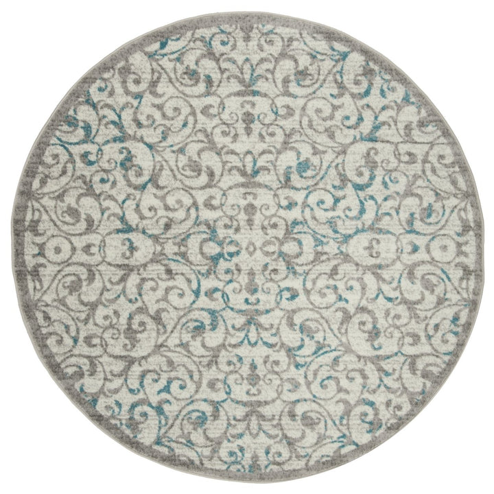 SAFAVIEH Skyler Collection SKY198D Ivory / Blue Rug Image 4