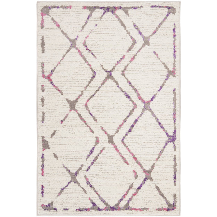 SAFAVIEH Skyler Collection SKY197F Ivory / Pink Rug Image 8