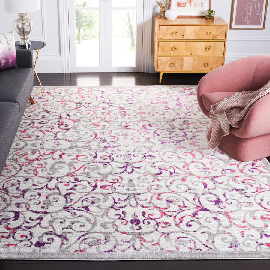 SAFAVIEH Skyler Collection SKY198F Ivory / Pink Rug Image 1