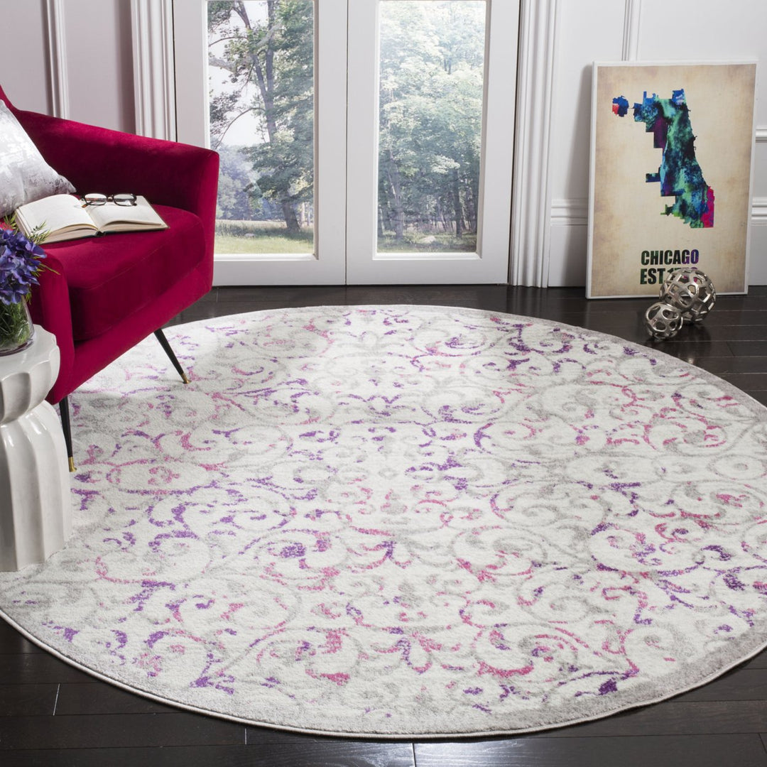 SAFAVIEH Skyler Collection SKY198F Ivory / Pink Rug Image 2