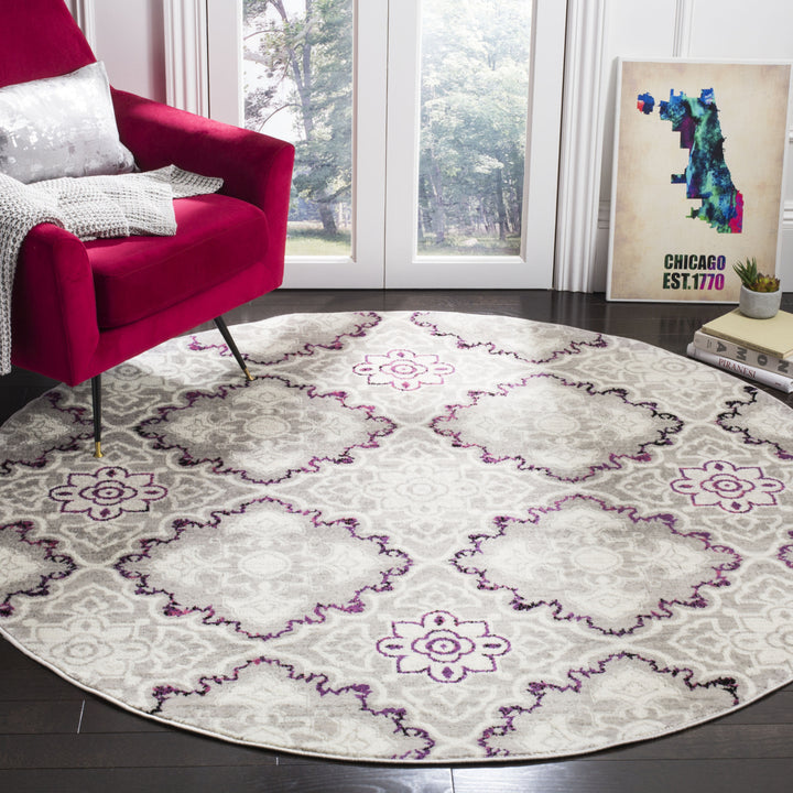 SAFAVIEH Skyler Collection SKY199P Grey / Pink Rug Image 2