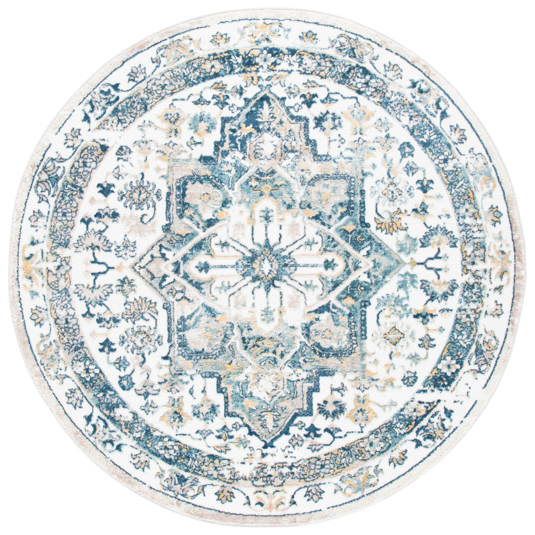 SAFAVIEH Skyler Collection SKY541A Ivory / Navy Rug Image 4