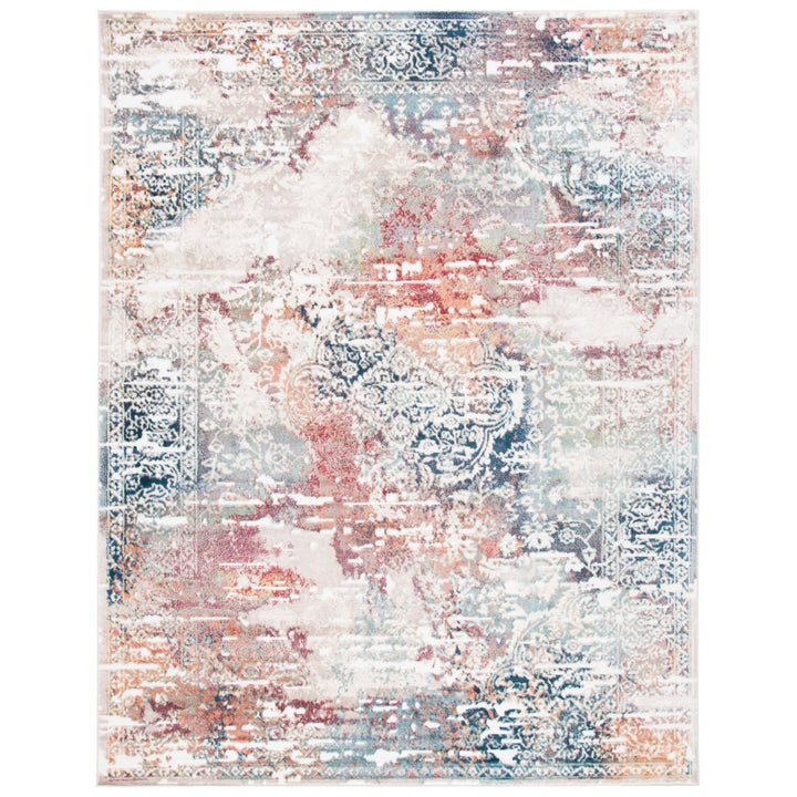 SAFAVIEH Skyler Collection SKY543A Beige / Burgundy Rug Image 1