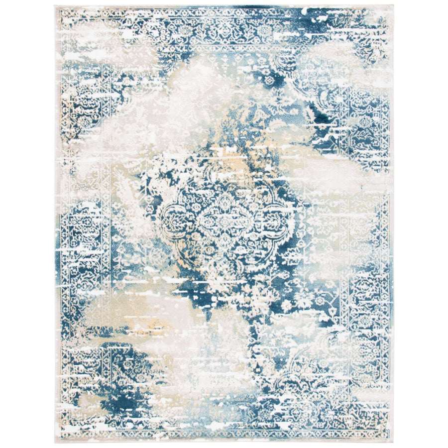 SAFAVIEH Skyler Collection SKY543M Navy / Gold Rug Image 1